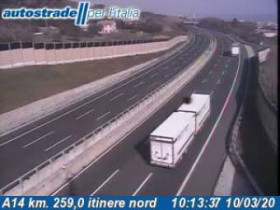 Imagen de vista previa de la cámara web Civitanova Marche - A14 - KM 259,0